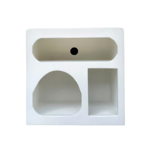Vakkenkast Caya  Wit  Mangohout 60 cm