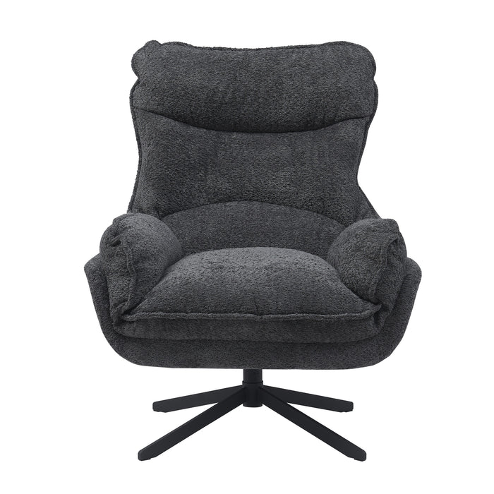 Draaibare fauteuil Vera Donkergrijs