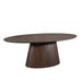 Ovale eettafel Solana Bruin Mangohout 210 cm
