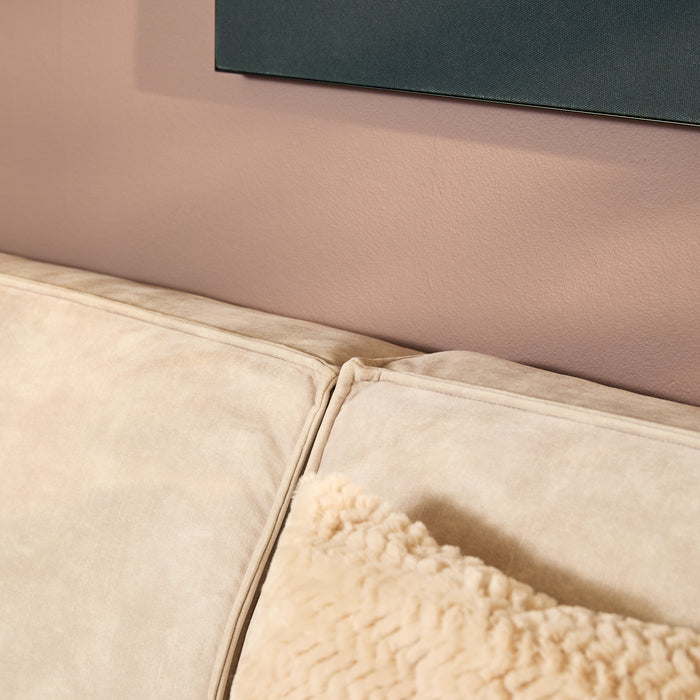 MySofa Floris Hoekbank Velvet Beige 2,5 zits+Divan Rechts