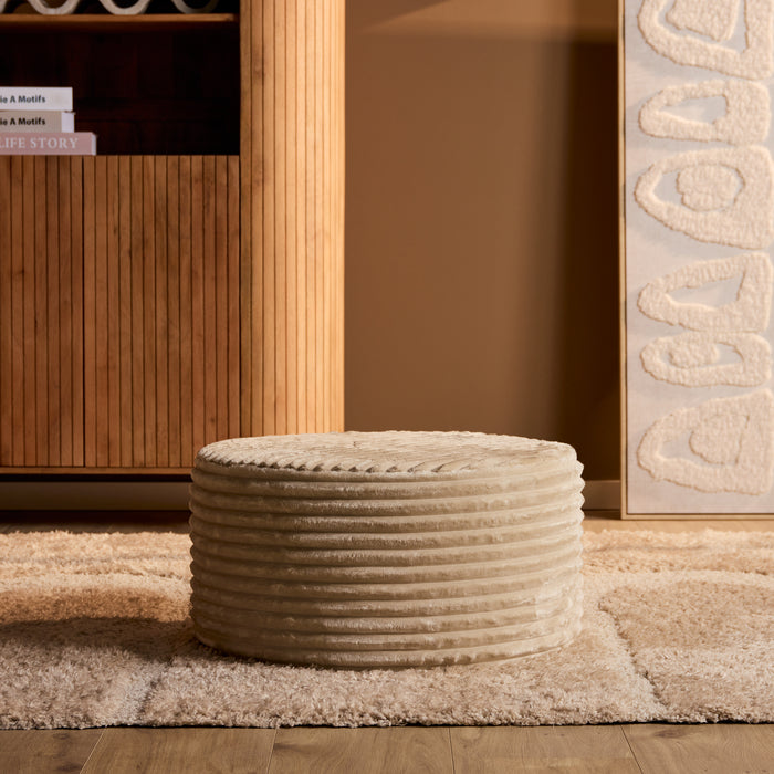 Ronde Hocker Beige 60 cm | Tilia 03