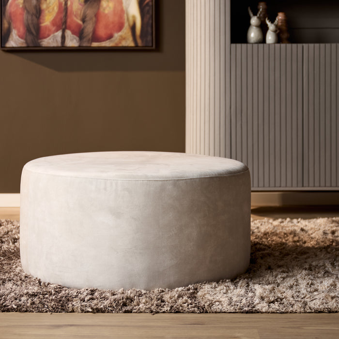 Ronde Hocker Creme 80 cm | Adore 102