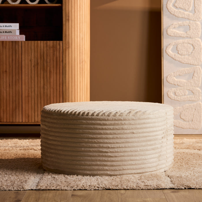 Ronde Hocker Beige 80 cm | Tilia 03