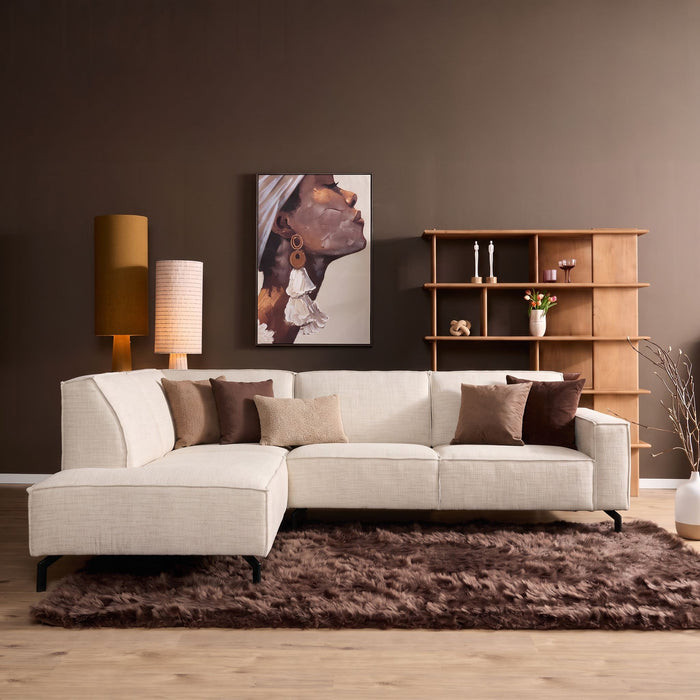 MySofa Floris Hoekbank Baltimore Beige Divan Links+2,5 zits