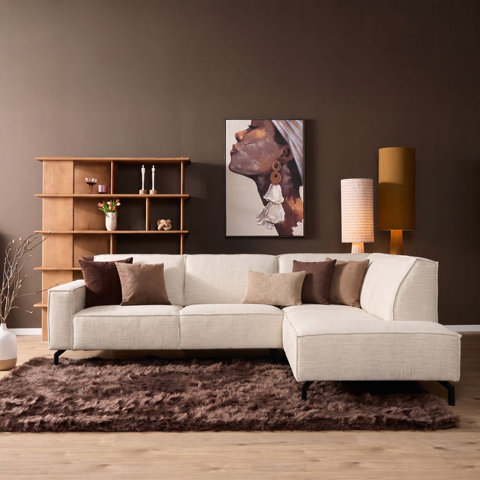 MySofa Floris Hoekbank Baltimore Beige 2,5 zits+Divan Rechts