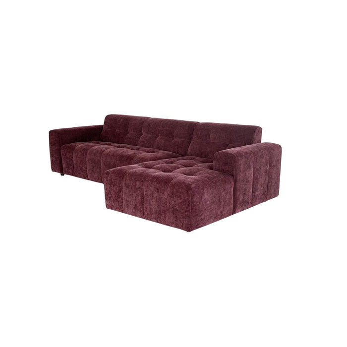 MySofa Ruby Loungebank Paars  2,5 zits AL + Lounge R