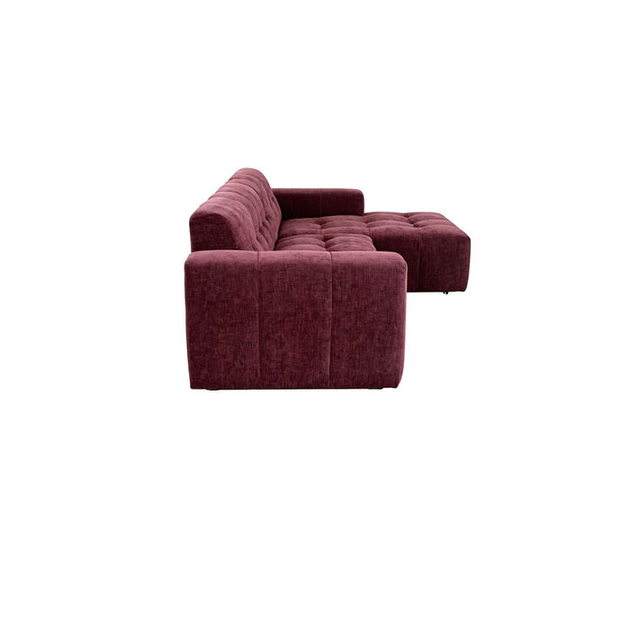 MySofa Ruby Loungebank Paars  2,5 zits AL + Lounge R