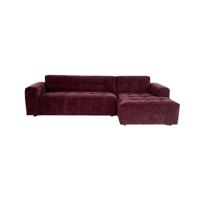 MySofa Ruby Loungebank Paars  2,5 zits AL + Lounge R