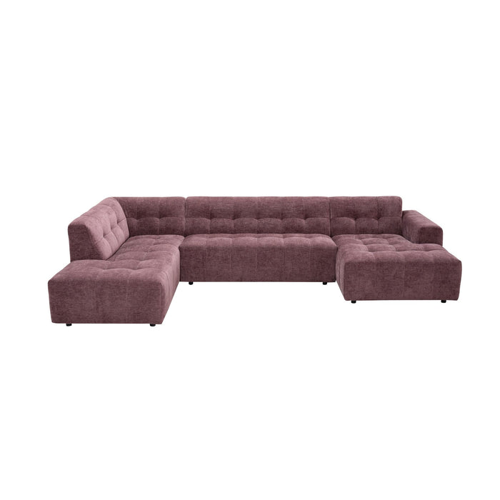 MySofa Ruby U-bank Paars Lounge L + 2,5 + Ottomane R