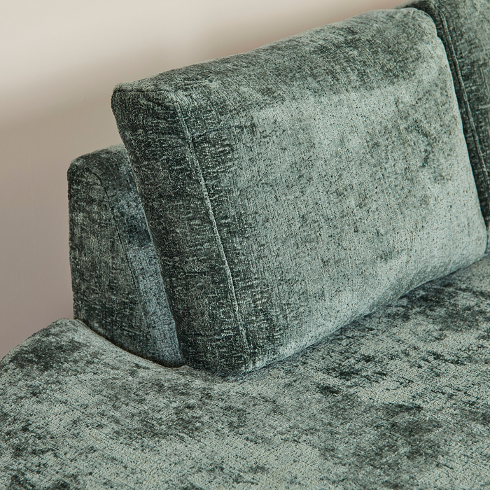 MySofa Alma Hoekbank Groen Divan Links+2,5 zits
