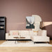 MySofa Floris Hoekbank Velvet Beige 2,5 zits+Divan Rechts