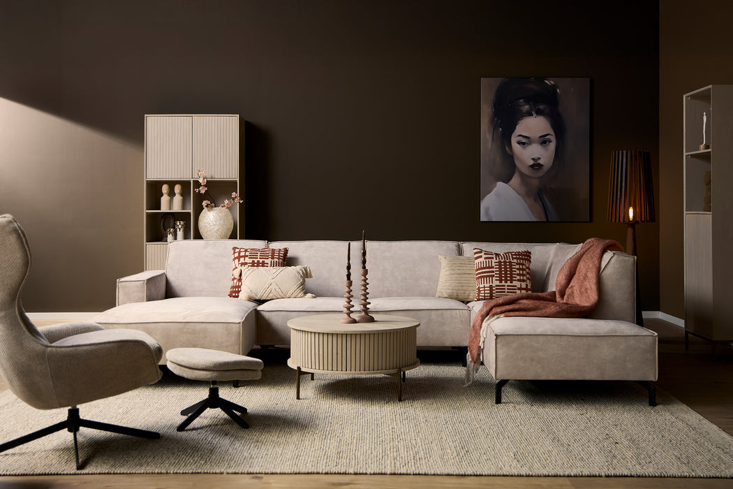 MySofa Floris U-Bank Velvet Beige