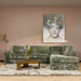 MySofa Teddy Hoekbank Groen 2,5 zits+Divan Rechts