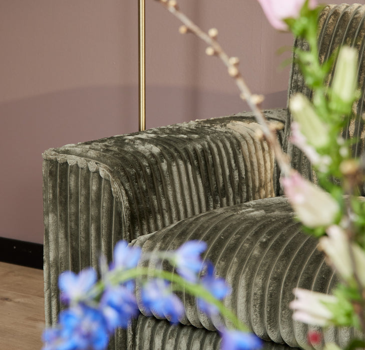 MySofa Teddy Hoekbank Groen 2,5 zits+Divan Rechts