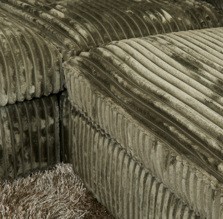 MySofa Teddy Hoekbank Groen 2,5 zits+Divan Rechts