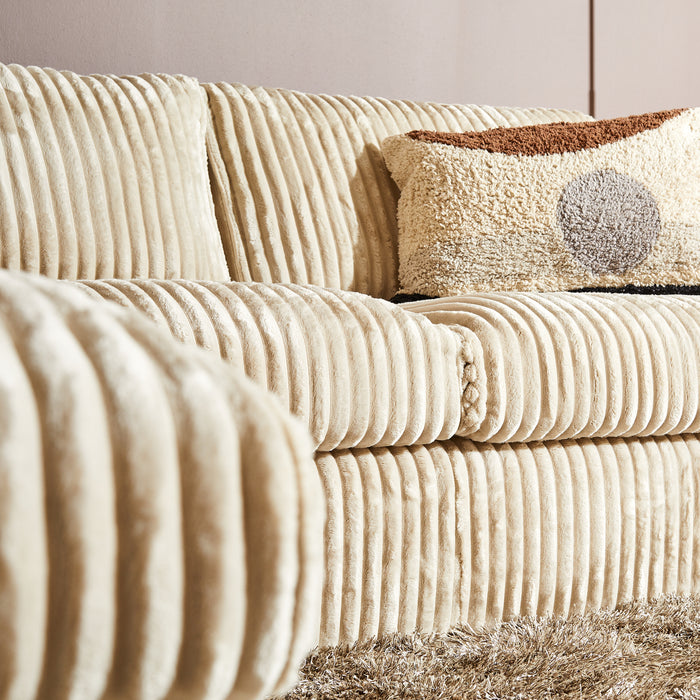 MySofa Teddy Hoekbank Beige 2,5 zits+Divan Rechts