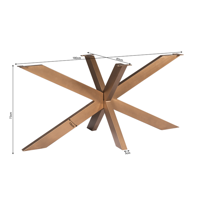Matrixpoot Brons Ovaal/rechthoek 160 cm Koker 4x8 cm
