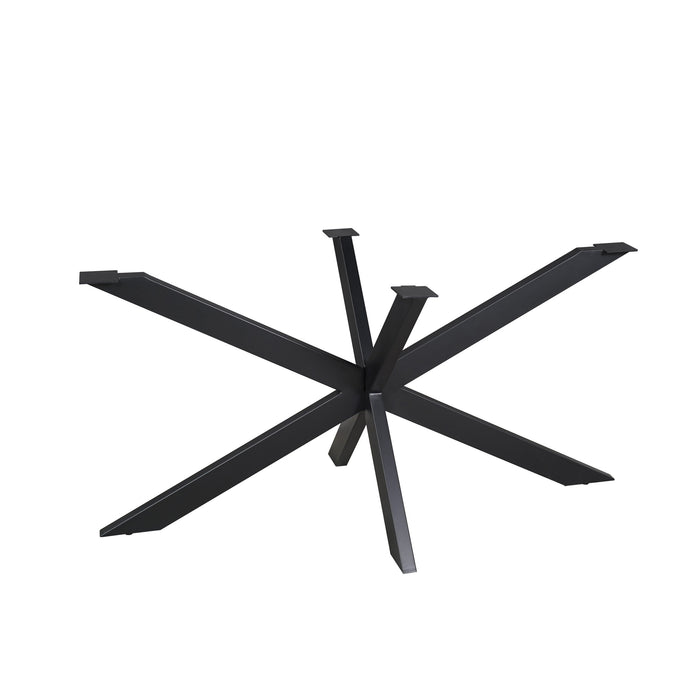 Matrixpoot Zwart Ovaal/Rechthoek 140 cm Koker 4x8 cm