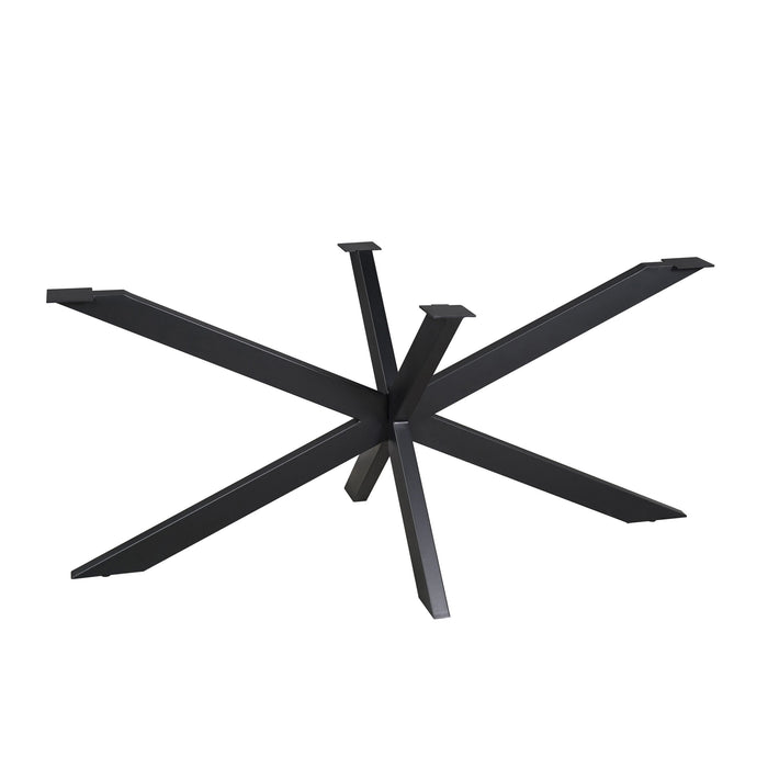Matrixpoot Zwart Ovaal/Rechthoek 190 cm Koker 4x8 cm