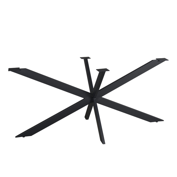 Matrixpoot Zwart Ovaal/Rechthoek 160 cm Koker 2,5x7,5 cm
