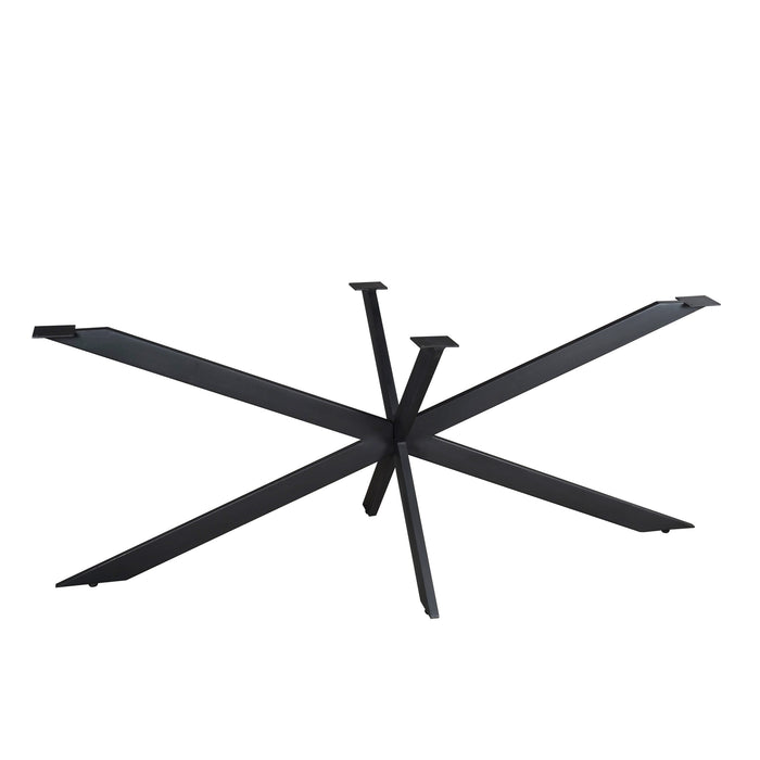 Matrixpoot Zwart Ovaal/Rechthoek 190 cm Koker 2,5x7,5 cm