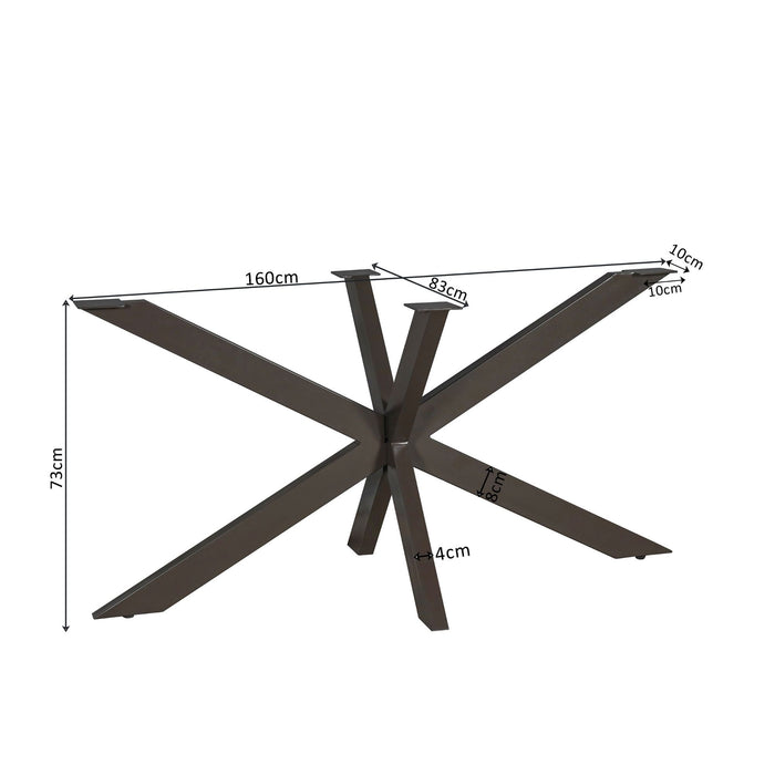 Matrixpoot Anodic Brown Ovaal/Rechthoek 160 cm Koker 4x8 cm