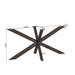 Matrixpoot Anodic Brown Ovaal/Rechthoek 160 cm Koker 4x8 cm