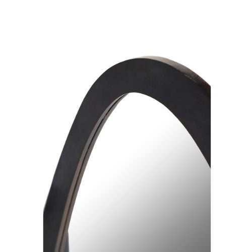 Organische spiegel Lou Zwart Mangohout 70 cm