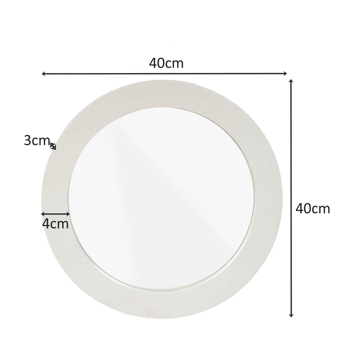 Ronde spiegel Dide Zand  Mangohout 40 cm