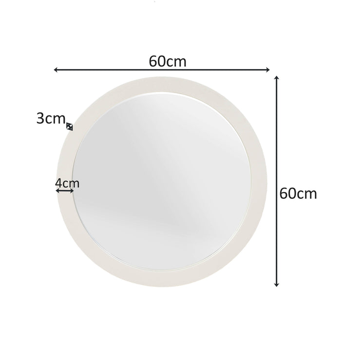 Ronde spiegel Dide Zand Mangohout 60 cm