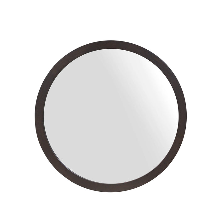 Ronde spiegel Dide Bruin Mangohout 80 cm
