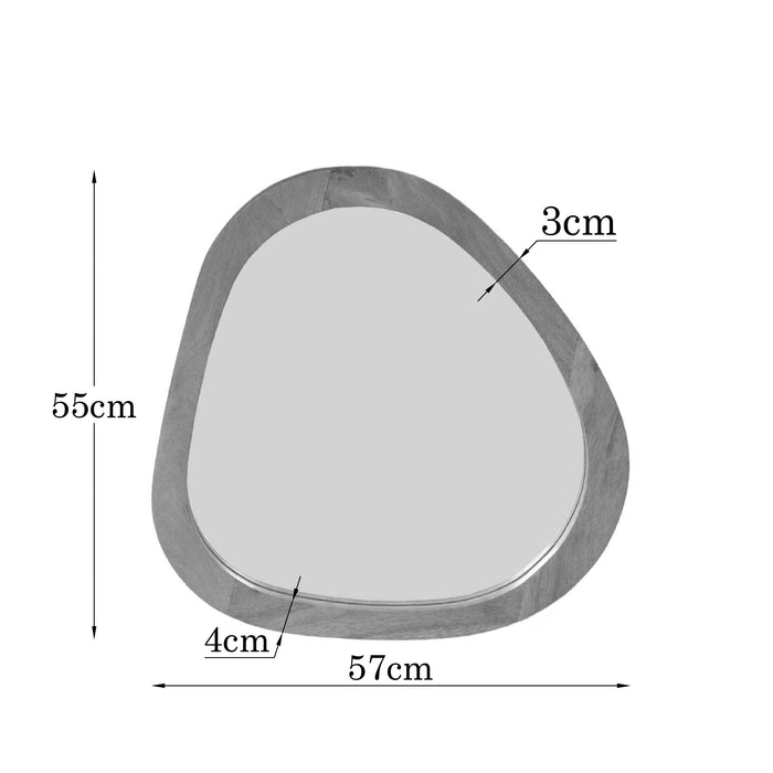 Organische spiegel Lou Zand Mangohout 55 cm