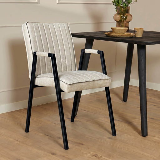 Eetkamerstoel Tivoli met armleuning Beige
