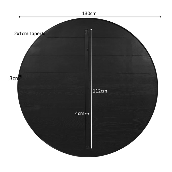 Eiken Blad Ferris 130 cm Zwart