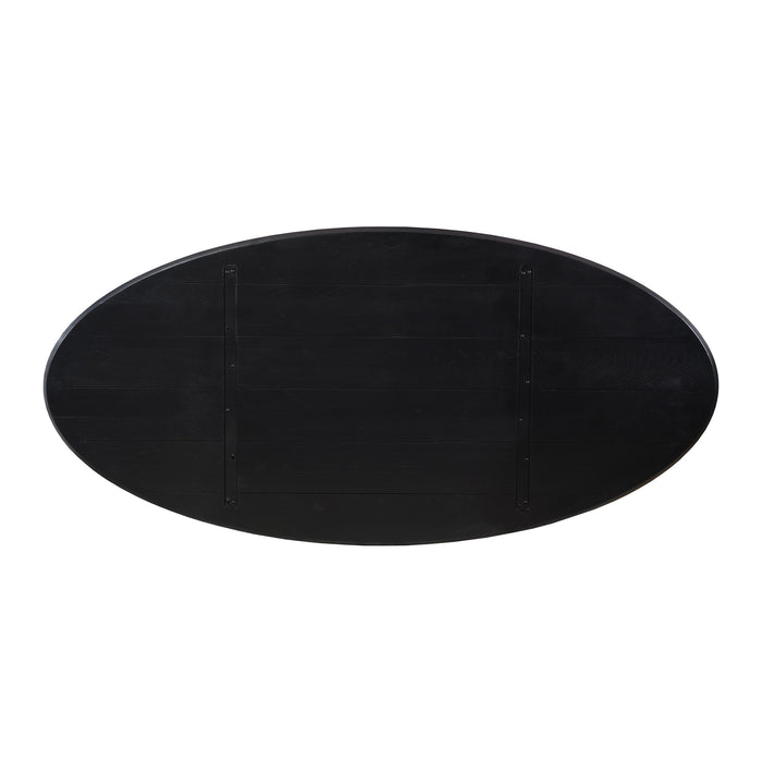 Eiken Blad Ferris Ovaal 210 cm Zwart
