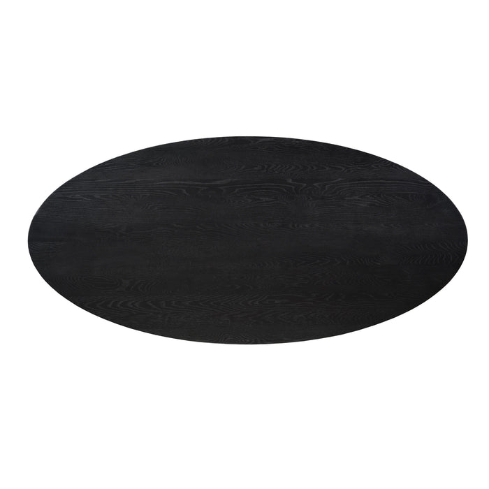 Eiken Blad Ferris Ovaal 240 cm Zwart