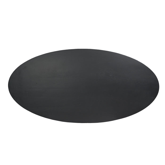 Eiken Blad Ferris Ovaal 240 cm Zwart