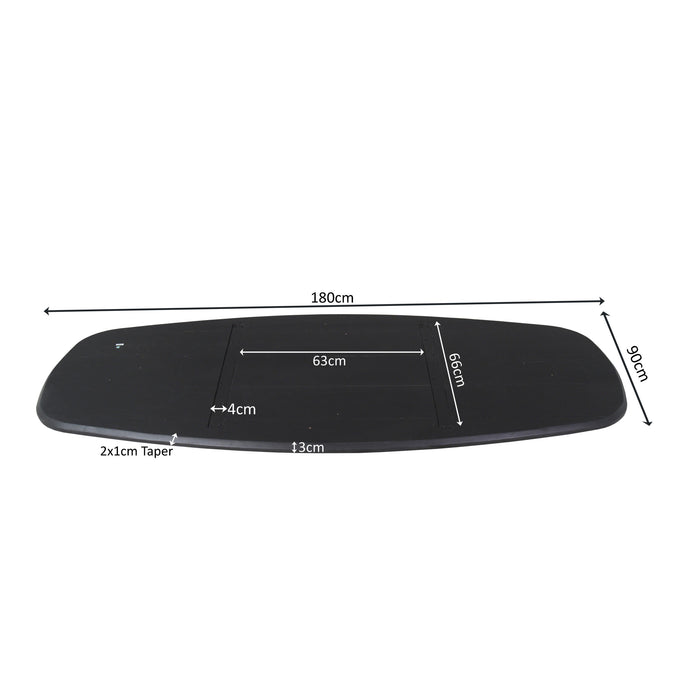 Eiken Blad Ferris Deens Ovaal 180 cm Zwart