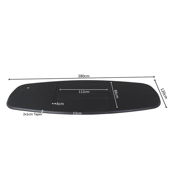 Eiken Blad Ferris Deens Ovaal 280 cm Zwart