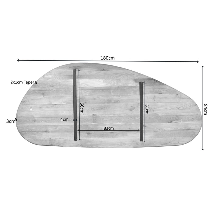 Eiken Blad Cloud 180 cm Naturel