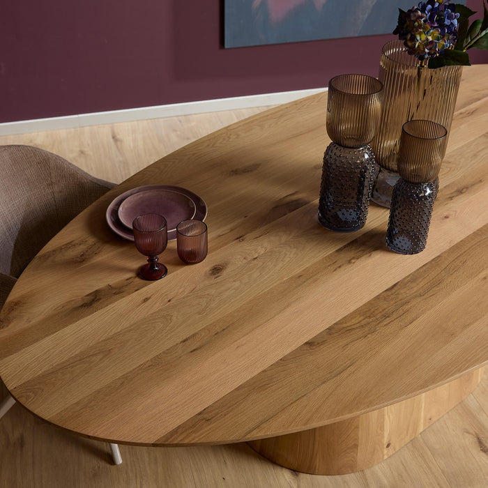 Ovale eettafel Riga  Naturel Eikenhout 210 cm