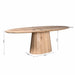 Ovale eettafel Riga  Naturel Eikenhout 240 cm