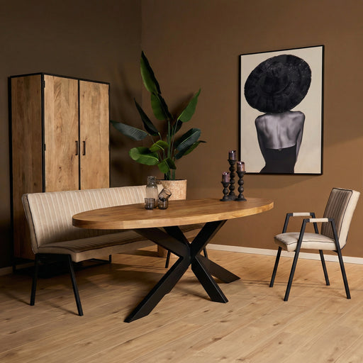 Ovale eettafel Dakota Naturel Mangohout 240 cm