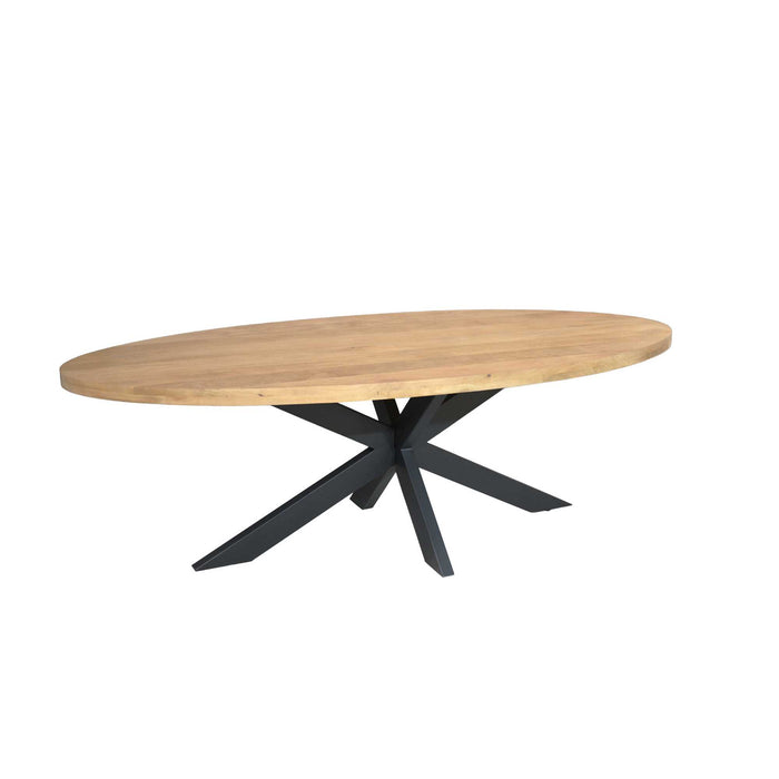 Ovale eettafel Dakota Naturel Mangohout 210 cm