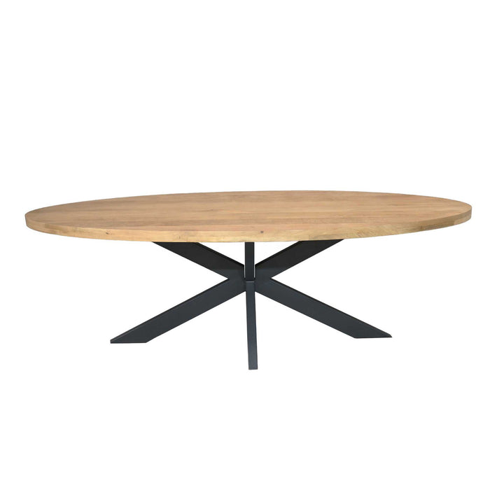 Ovale eettafel Dakota Naturel Mangohout 210 cm