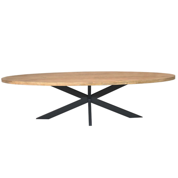Ovale eettafel Dakota Naturel Mangohout 300 cm