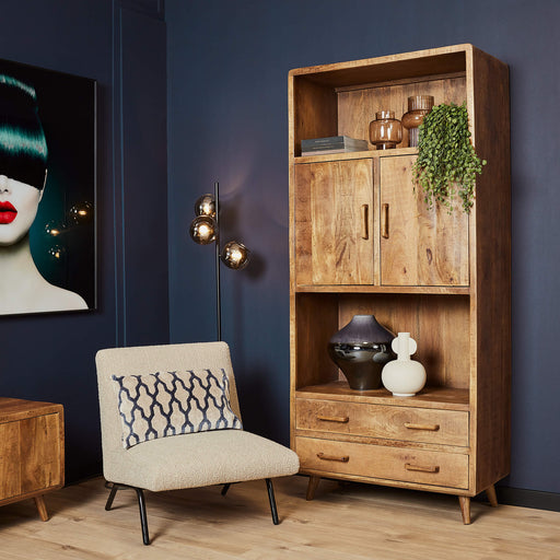Boekenkast Omaha Naturel Mangohout 90 cm