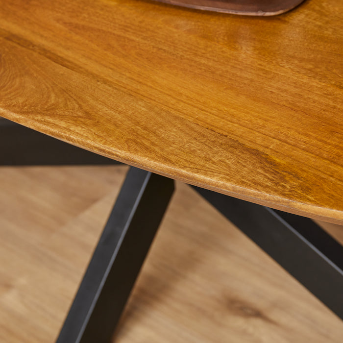 Ovale eettafel Brandy Naturel Mangohout 160 cm