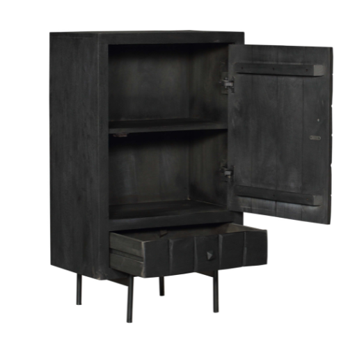 Kabinet kastje Brandy Zwart Mangohout 60 cm