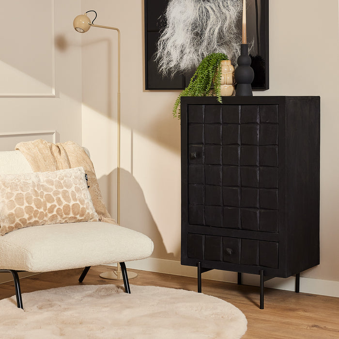 Kabinet kastje Brandy Zwart Mangohout 60 cm